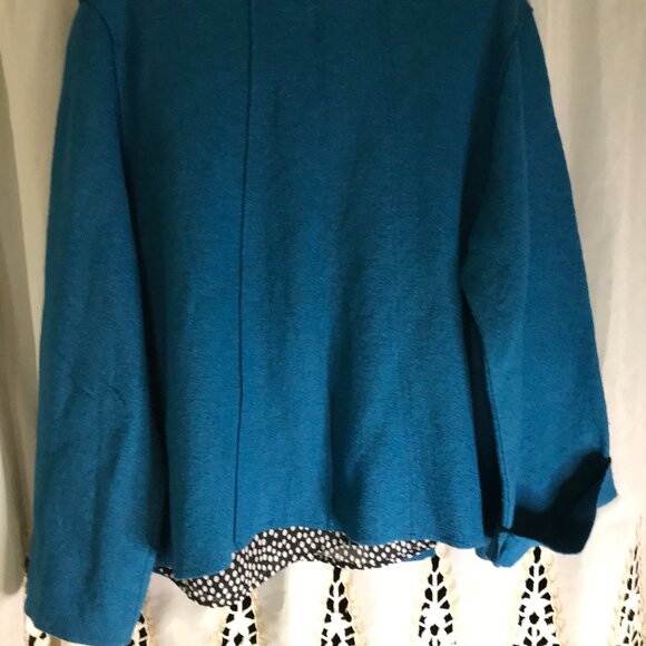 Coldwater Creek Blue Wool Blend  Cardigan Xl - Picture 8 of 15
